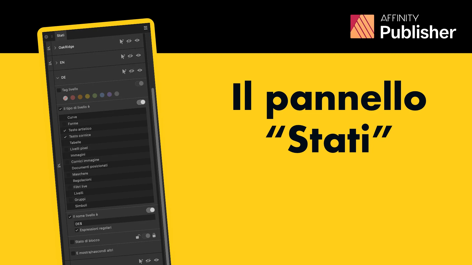 Affinity Publisher - Il pannello Stati
