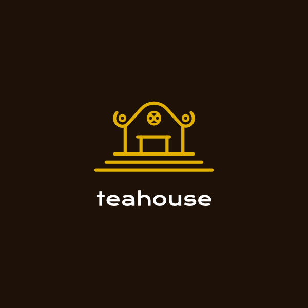 Logo per "Teahouse", marchio di tè di fantasia